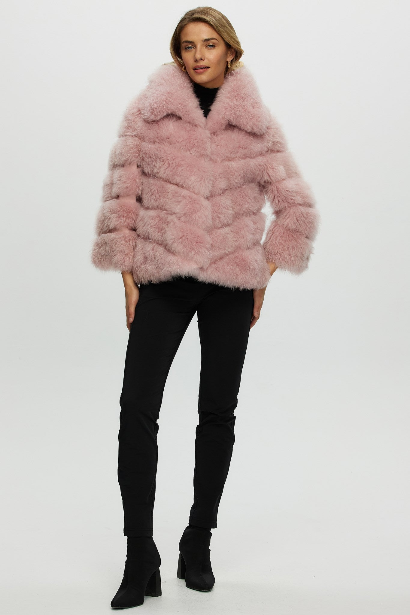 Select Cashmere Goat Diagonal Jacket