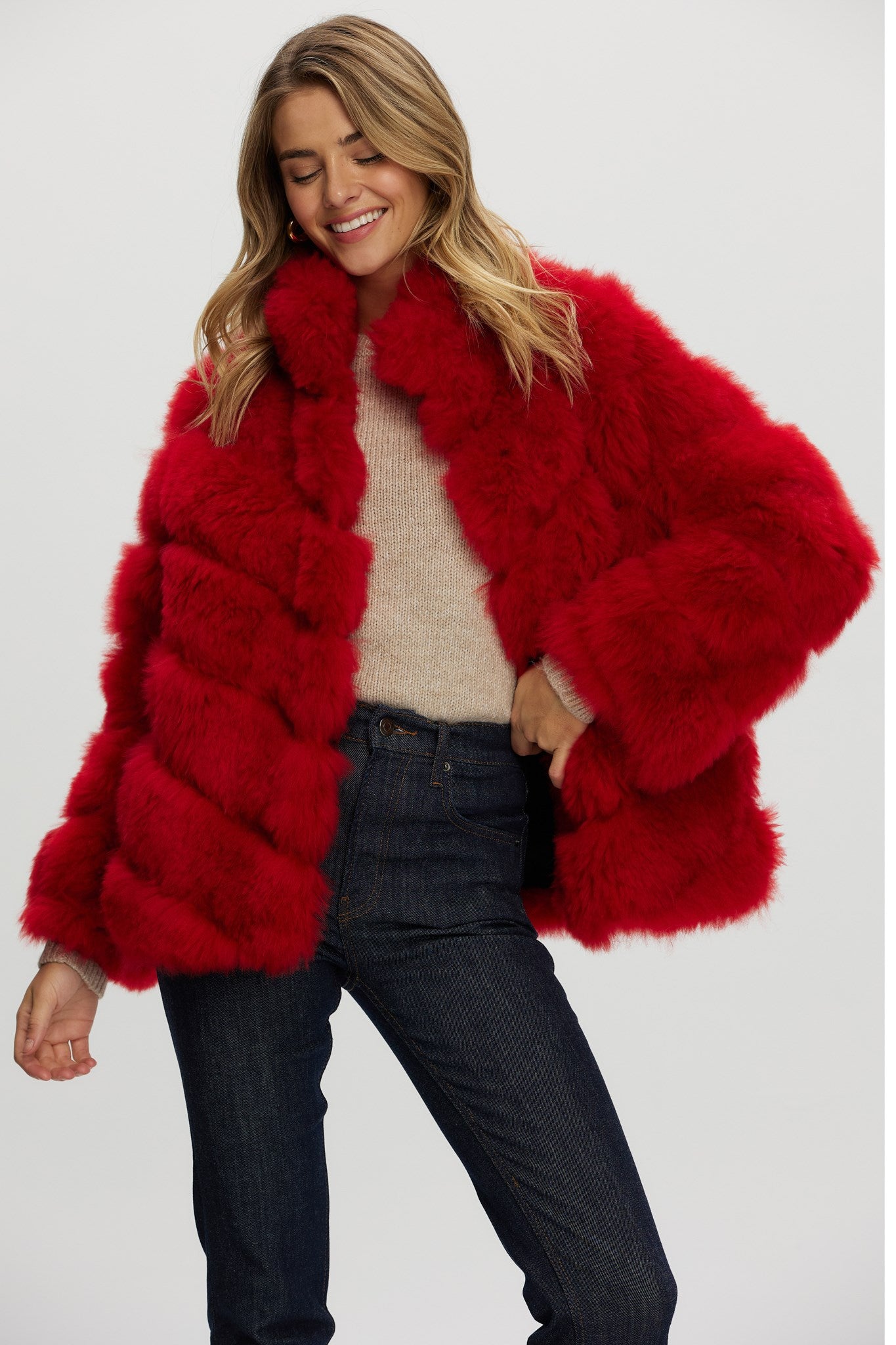 Select Cashmere Goat Diagonal Jacket