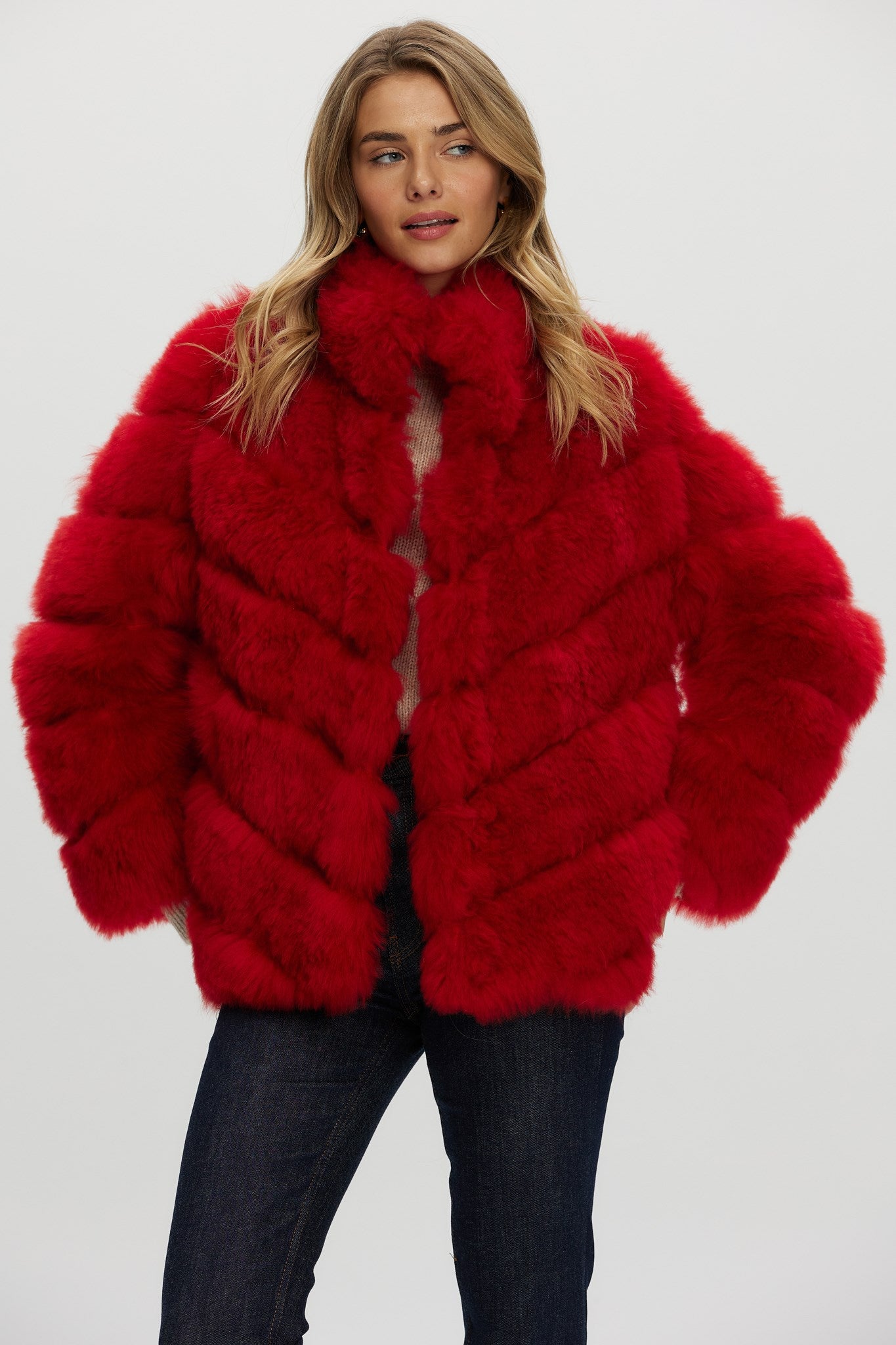 Select Cashmere Goat Diagonal Jacket