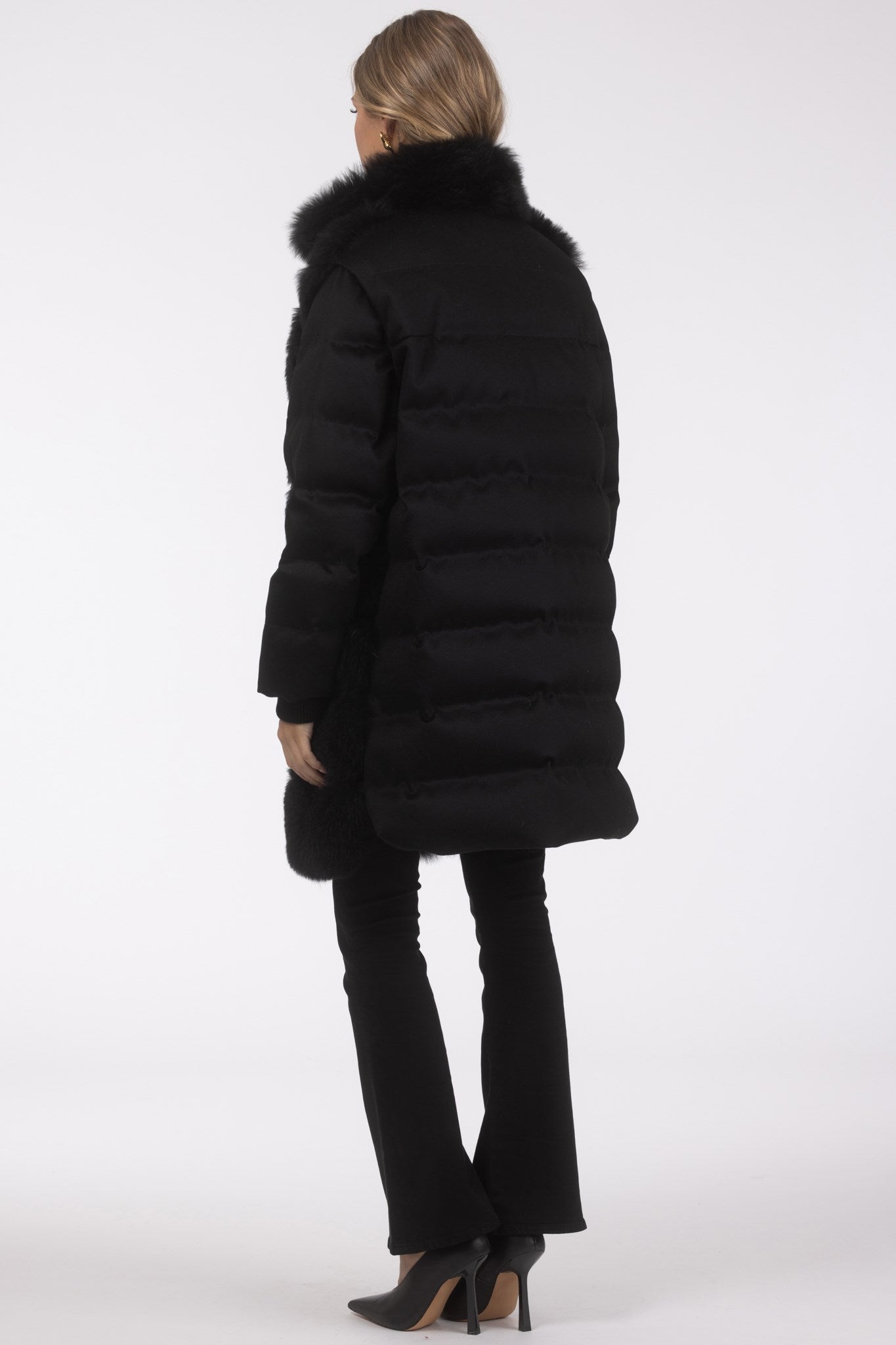 Diagonal Stroller Crafted From Select Cashmere Goat with Loro Piana Cashmere Sleeves and Back