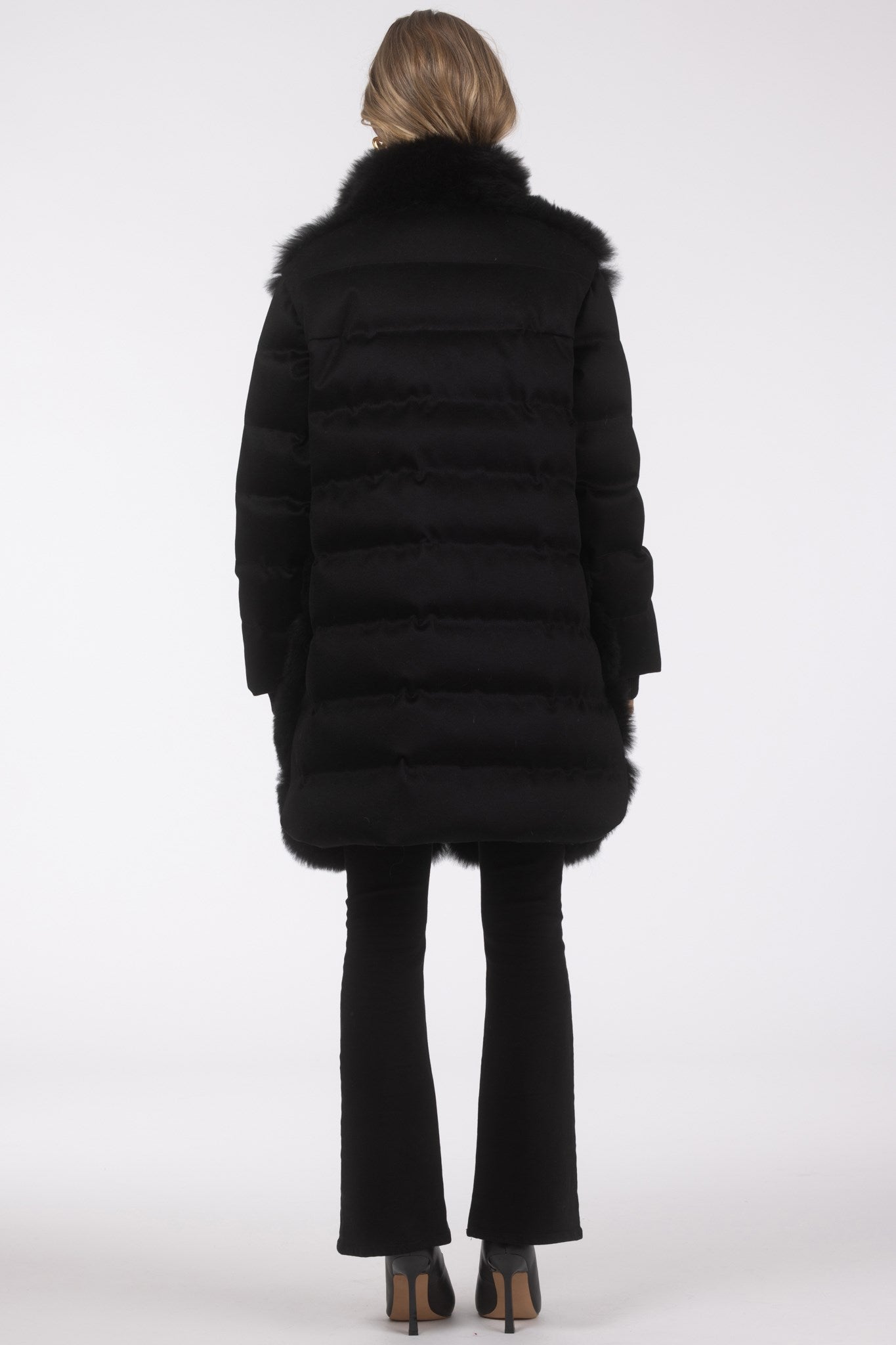 Diagonal Stroller Crafted From Select Cashmere Goat with Loro Piana Cashmere Sleeves and Back