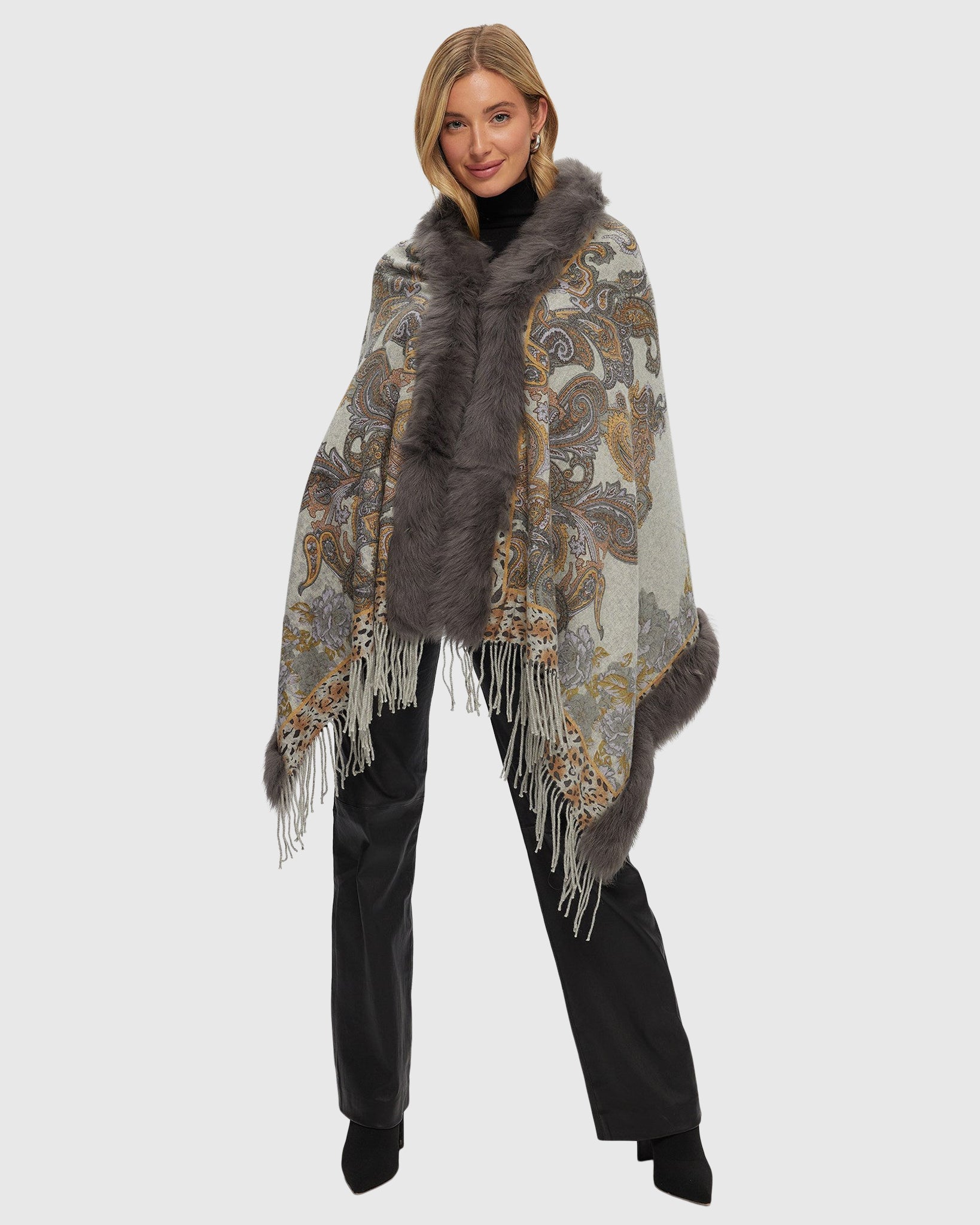 #Color_GRAY PAISLEY/ANIMAL PRINT