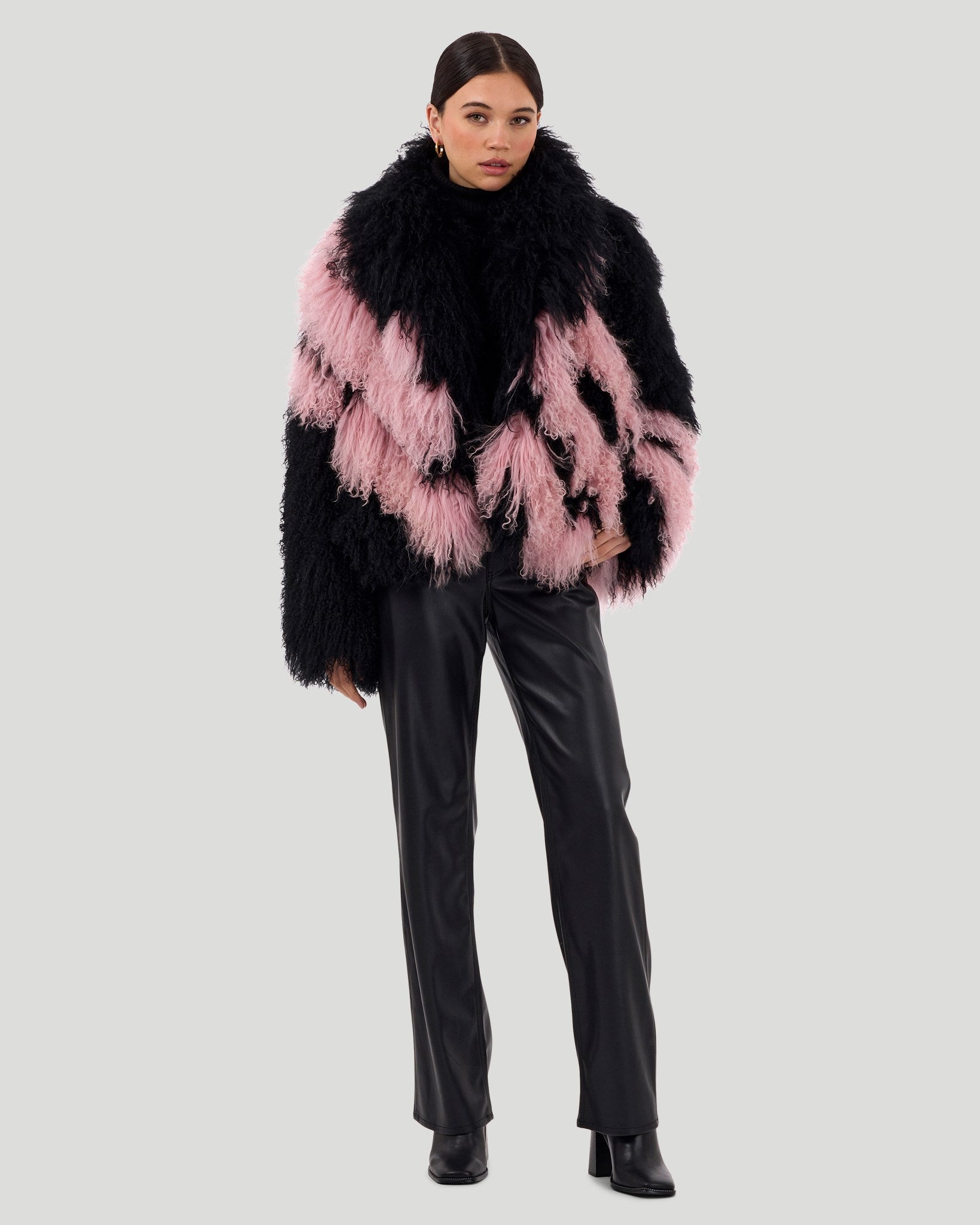 Goat fur coat best sale