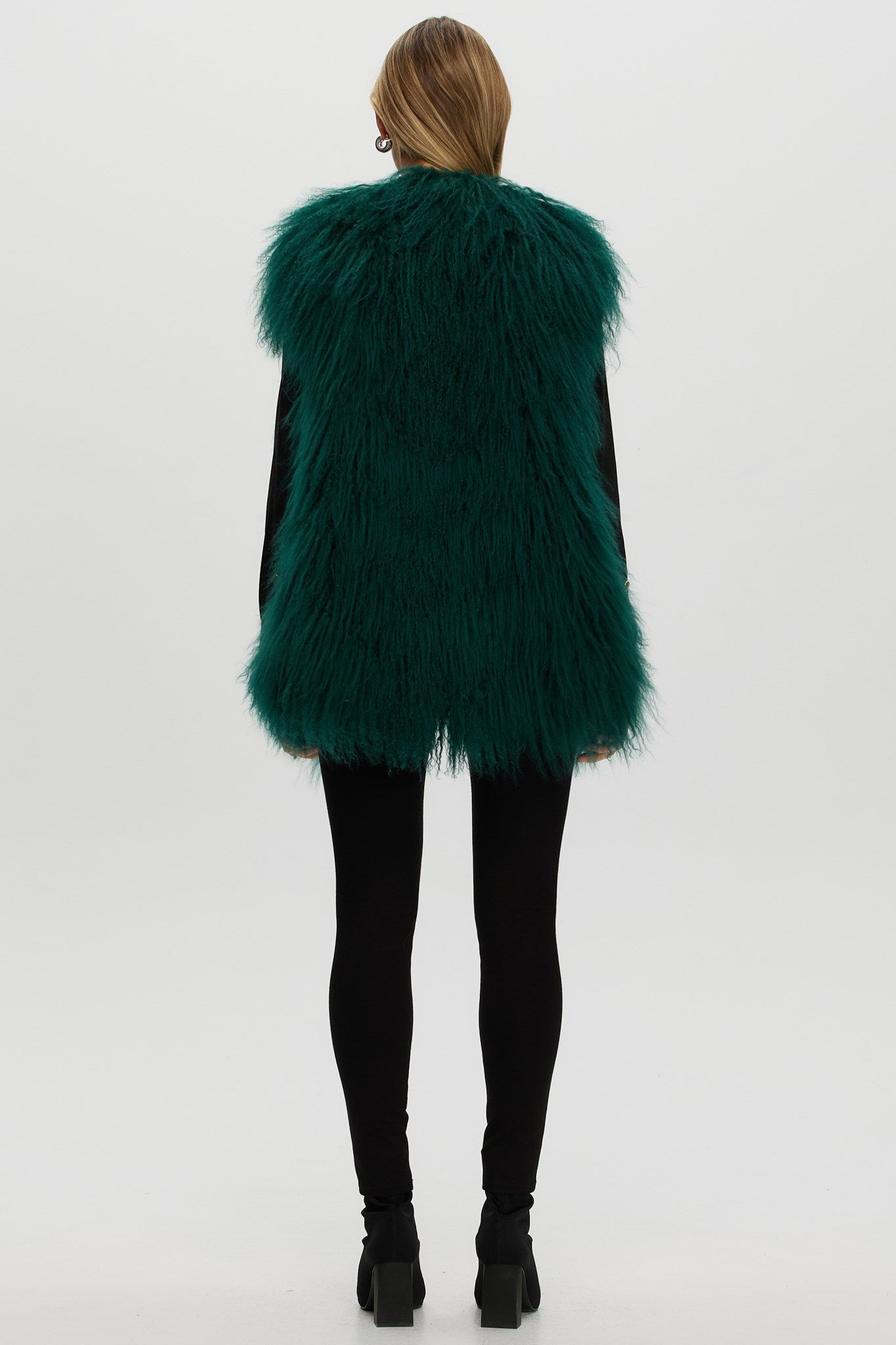 Select Mongolian Goat Zip Vest