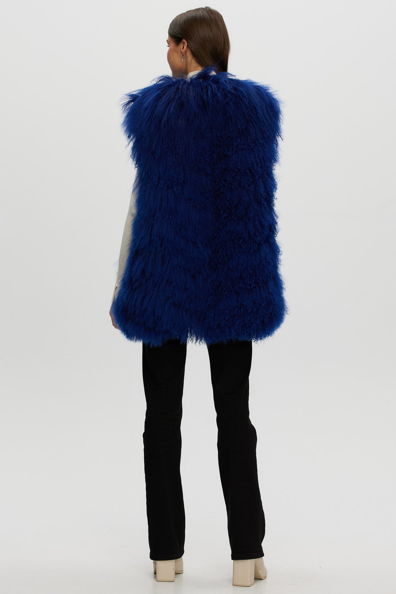 Select Mongolian Goat Zip Vest