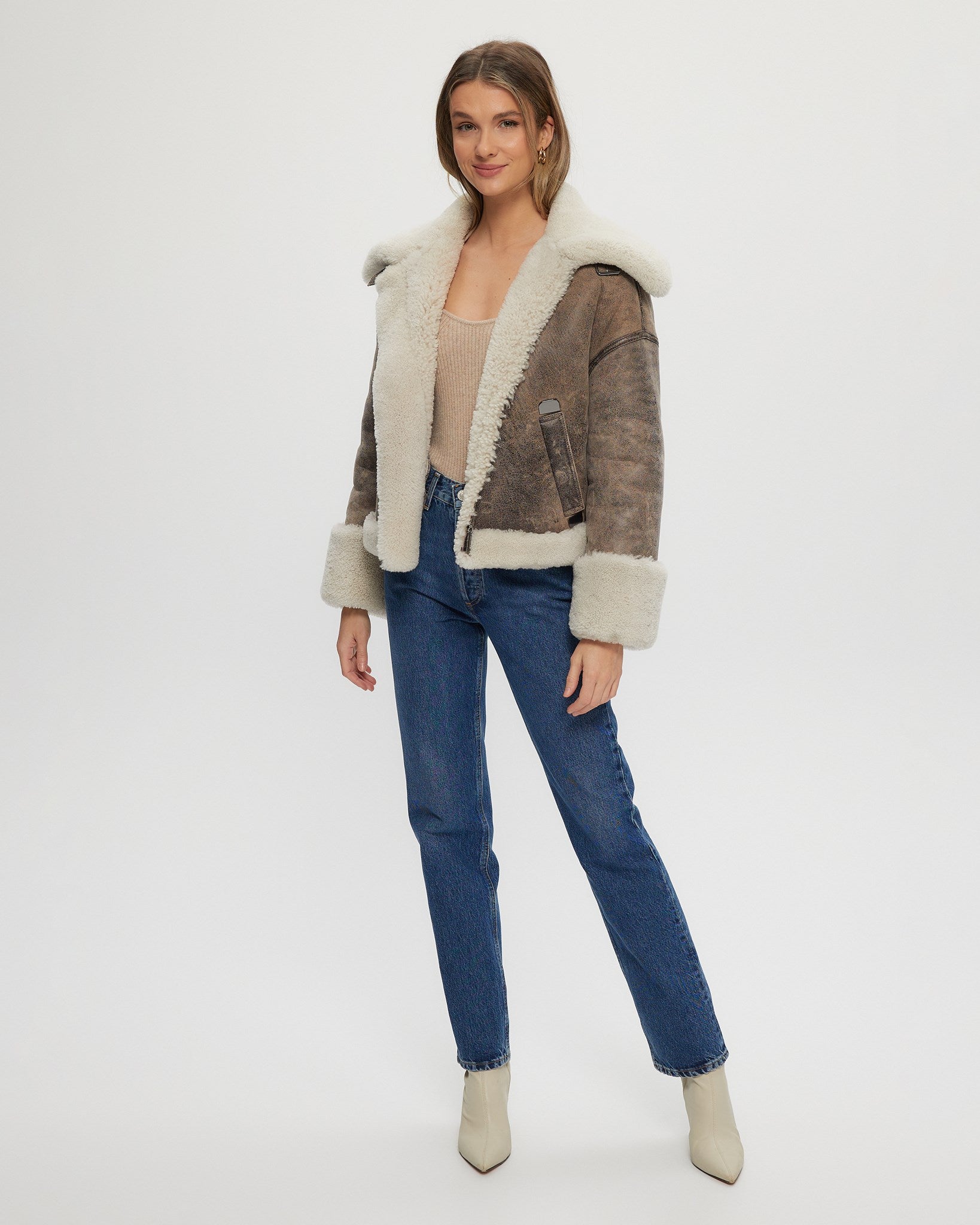 Lamb shearling coat womens best sale