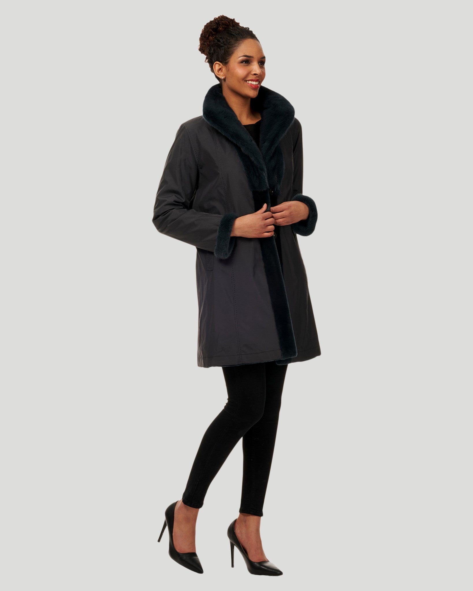 Sheared Mink Reversible Short Coat