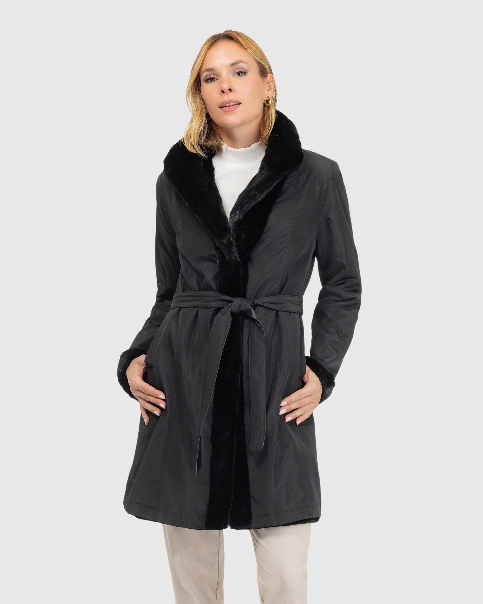 Sheared Mink Reversible Short Coat