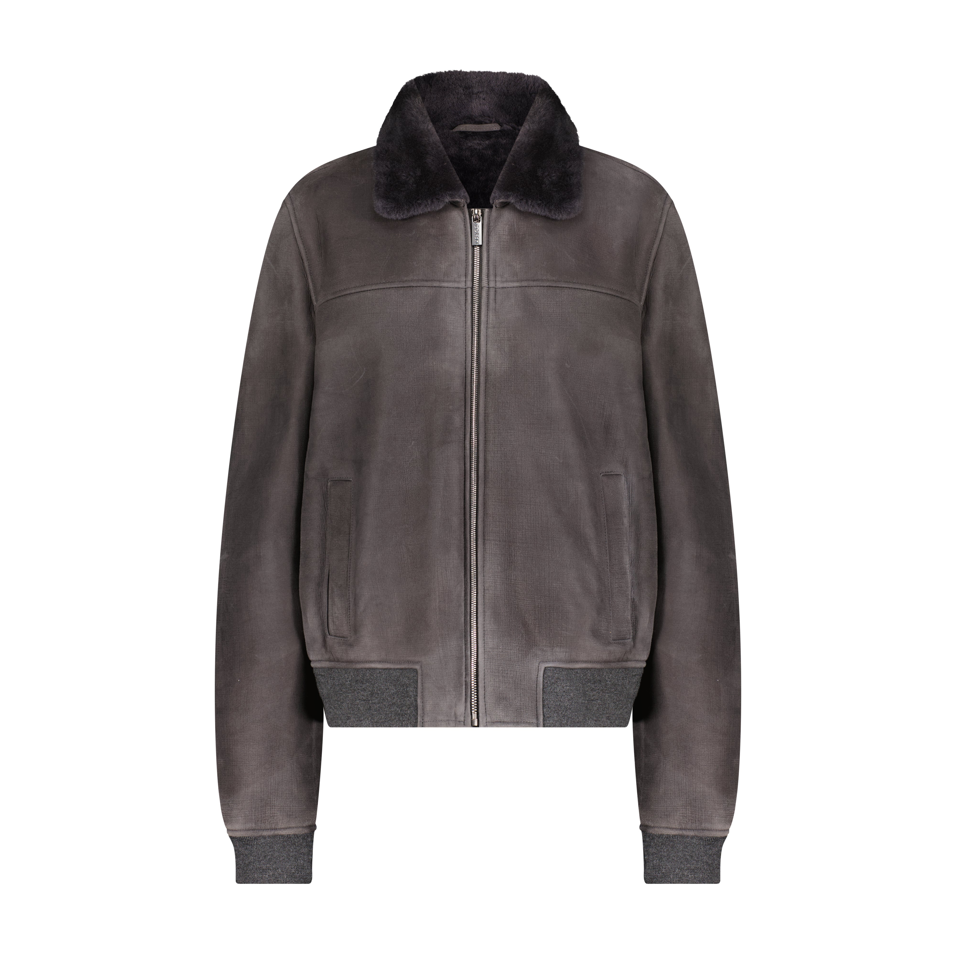 Men's Merino Shearling Lamb Bomber Jacket