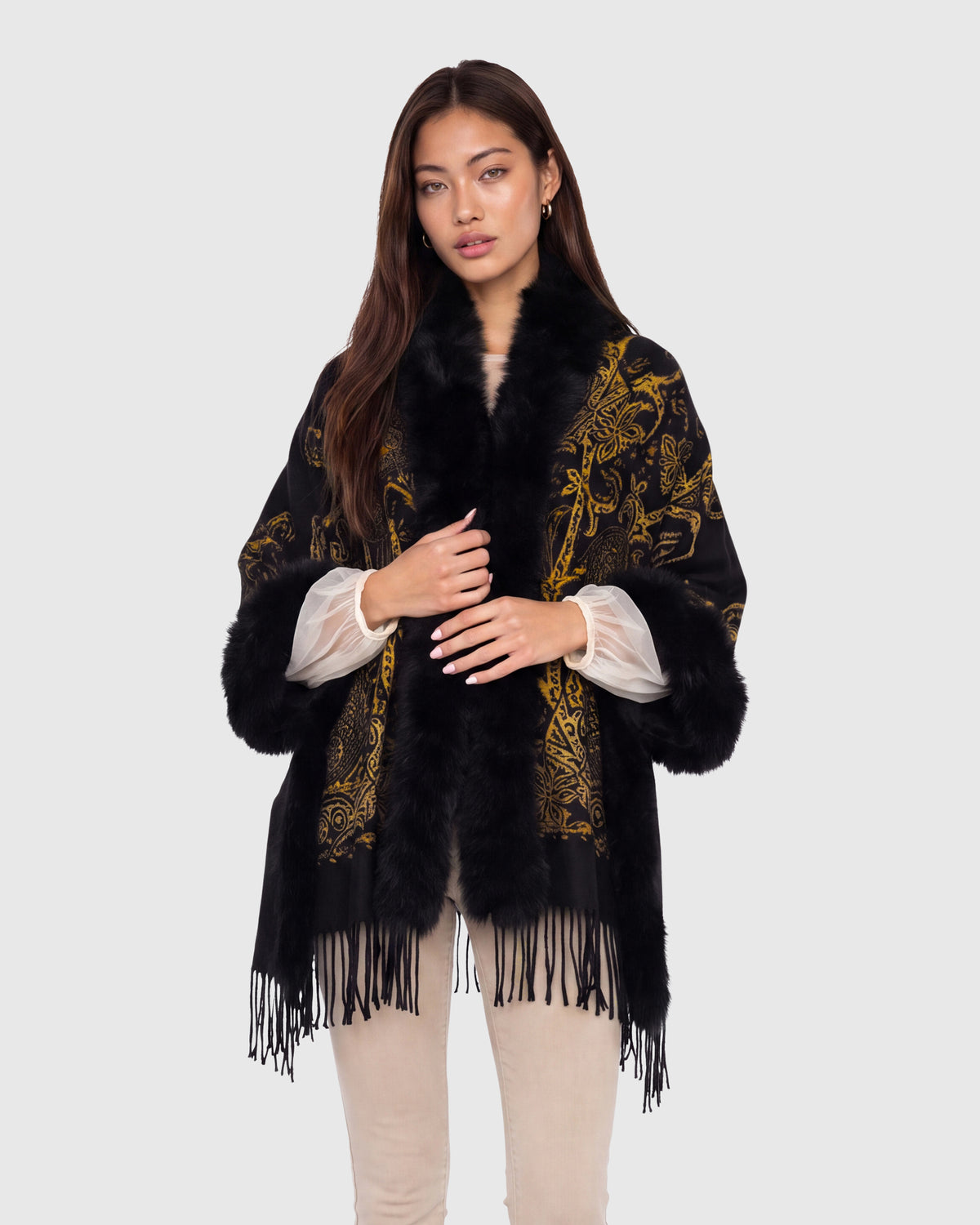 #Color_BLACK GOLD PAISLEY
