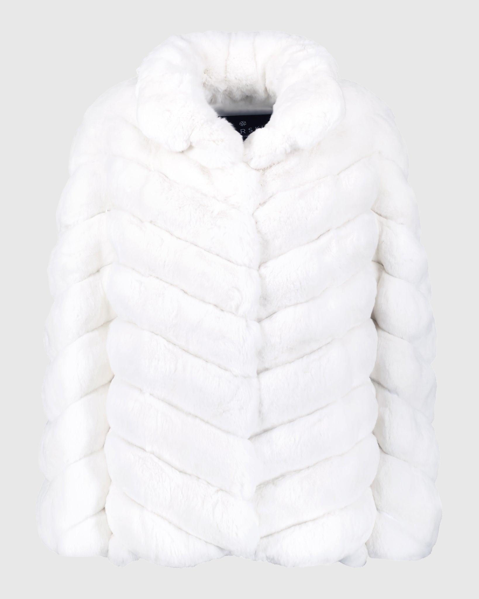 CHEVRON CHINCHILLA JACKET