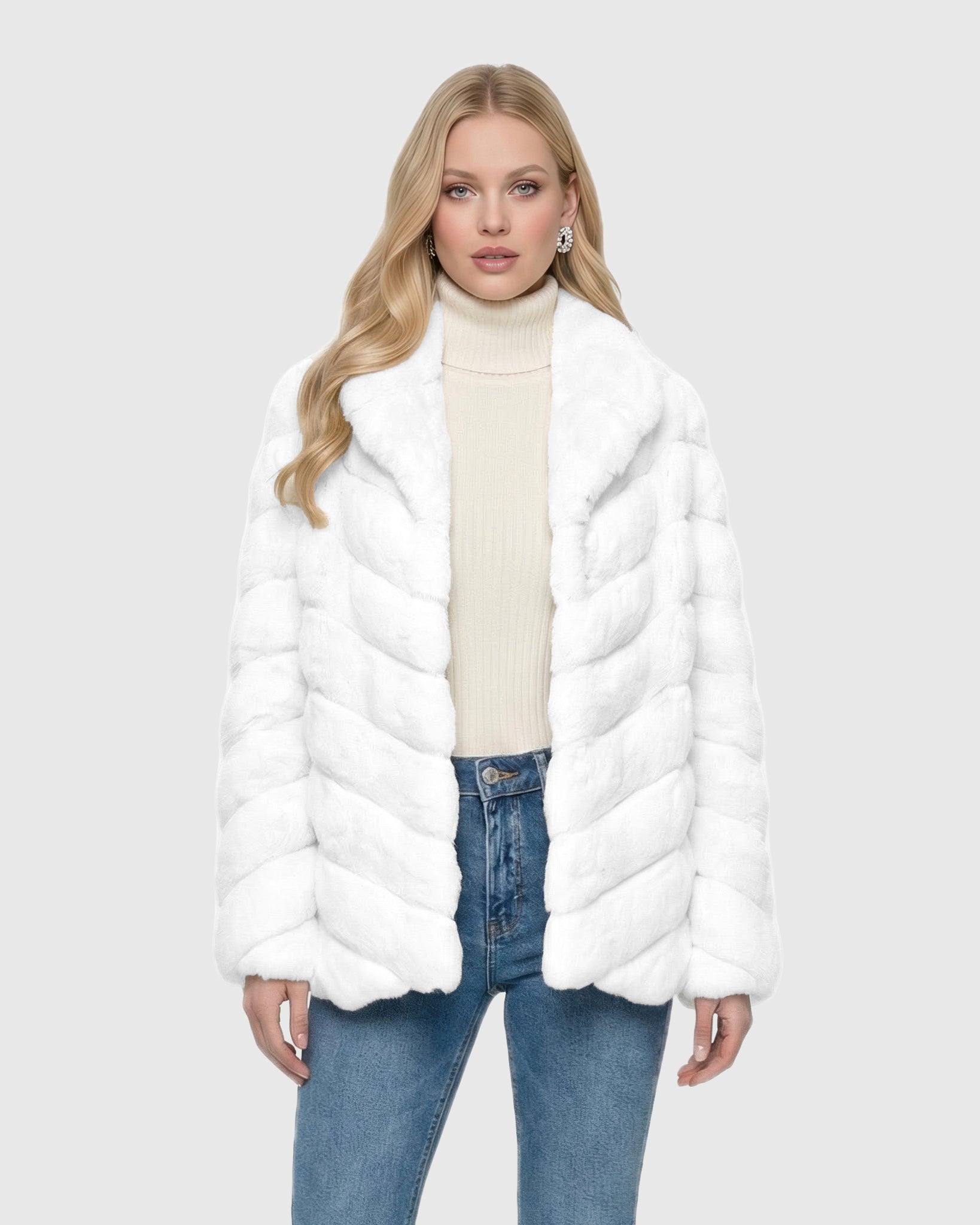 Chevron Chinchilla Jacket
