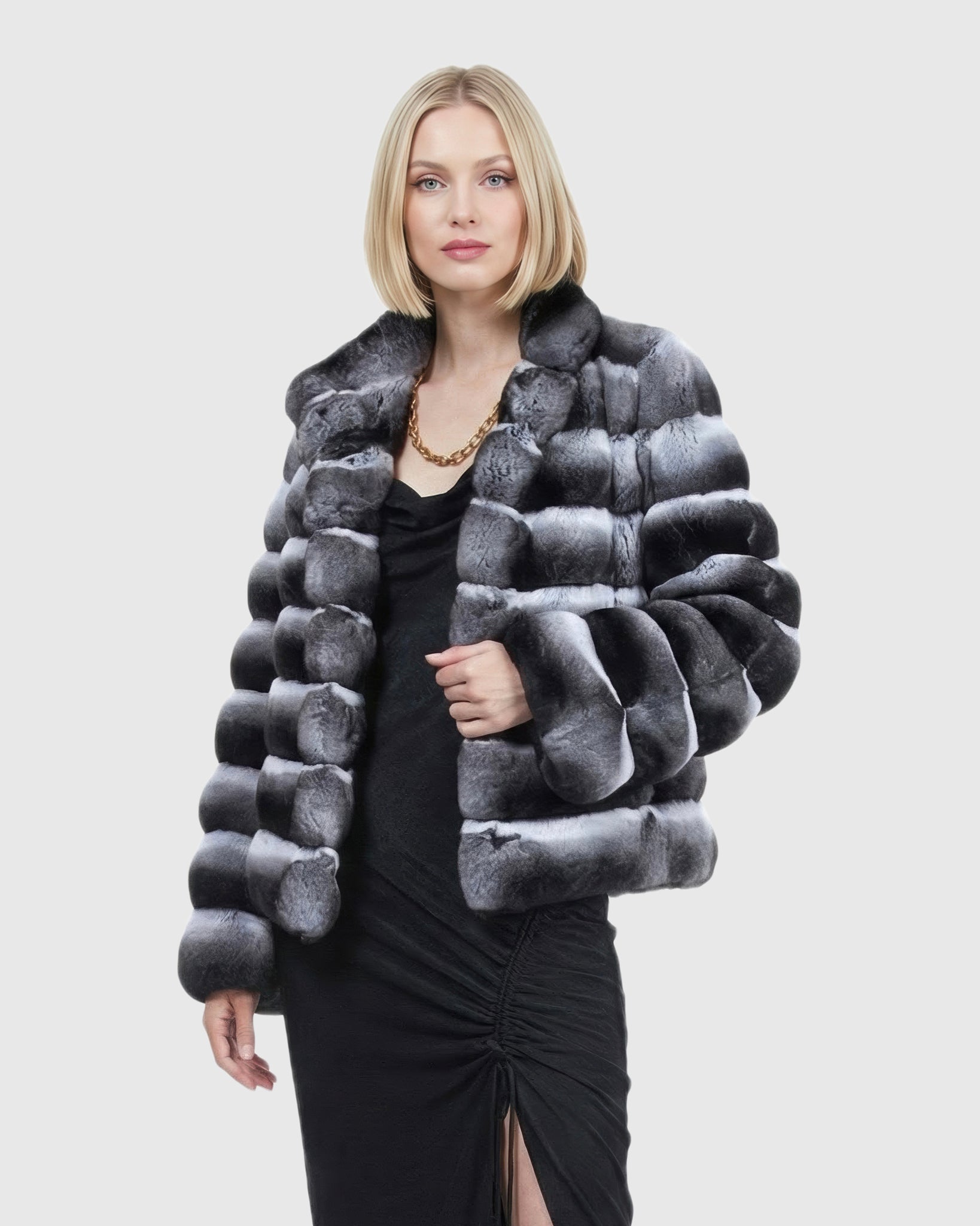 Luxury Classic Jacket – Exquisitely Soft Chinchilla Fur Coat