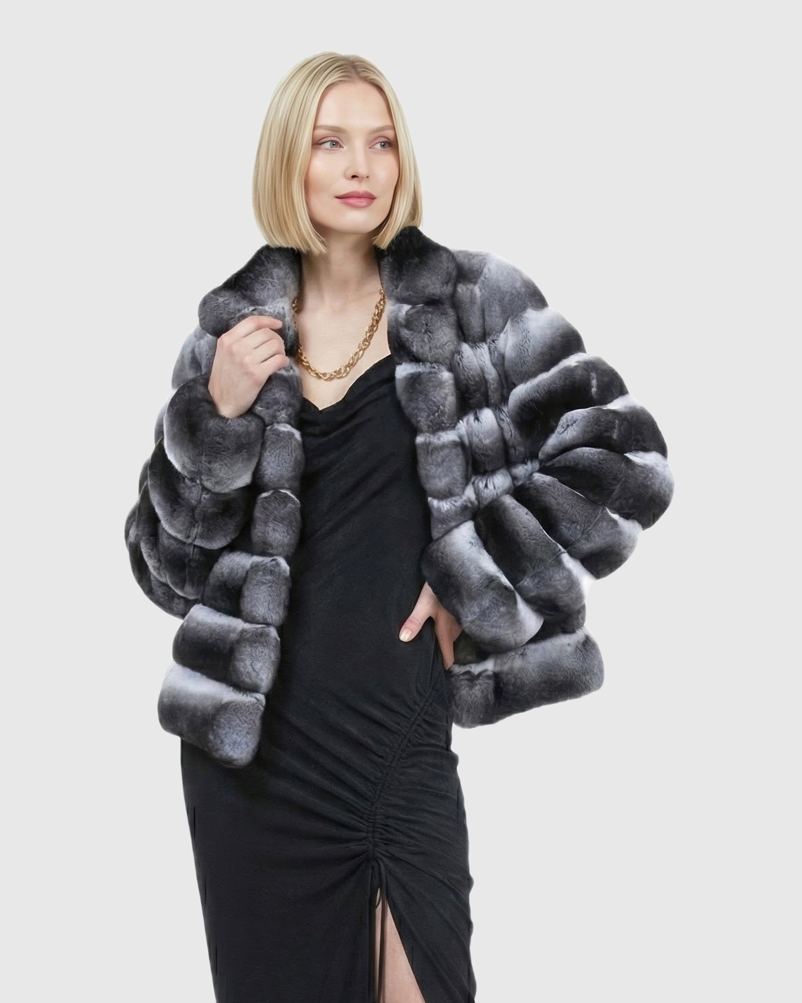Luxury Classic Jacket – Exquisitely Soft Chinchilla Fur Coat