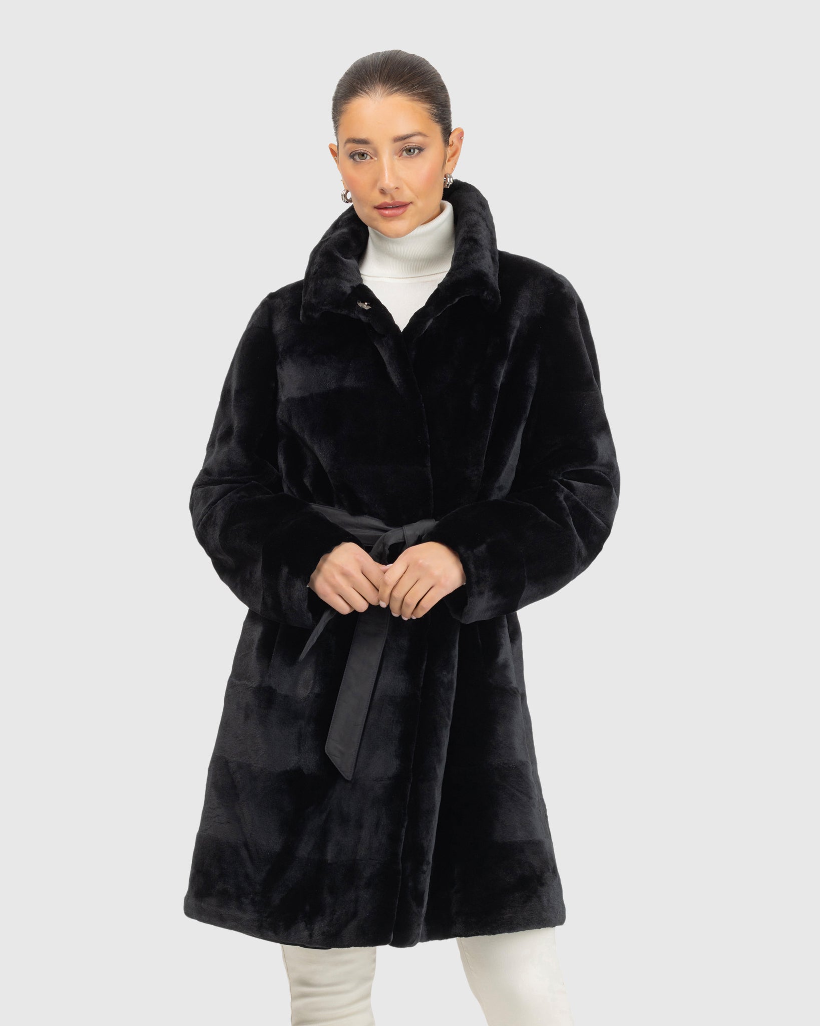 moko ② Sheared Mink Stroller Reversible To Silk