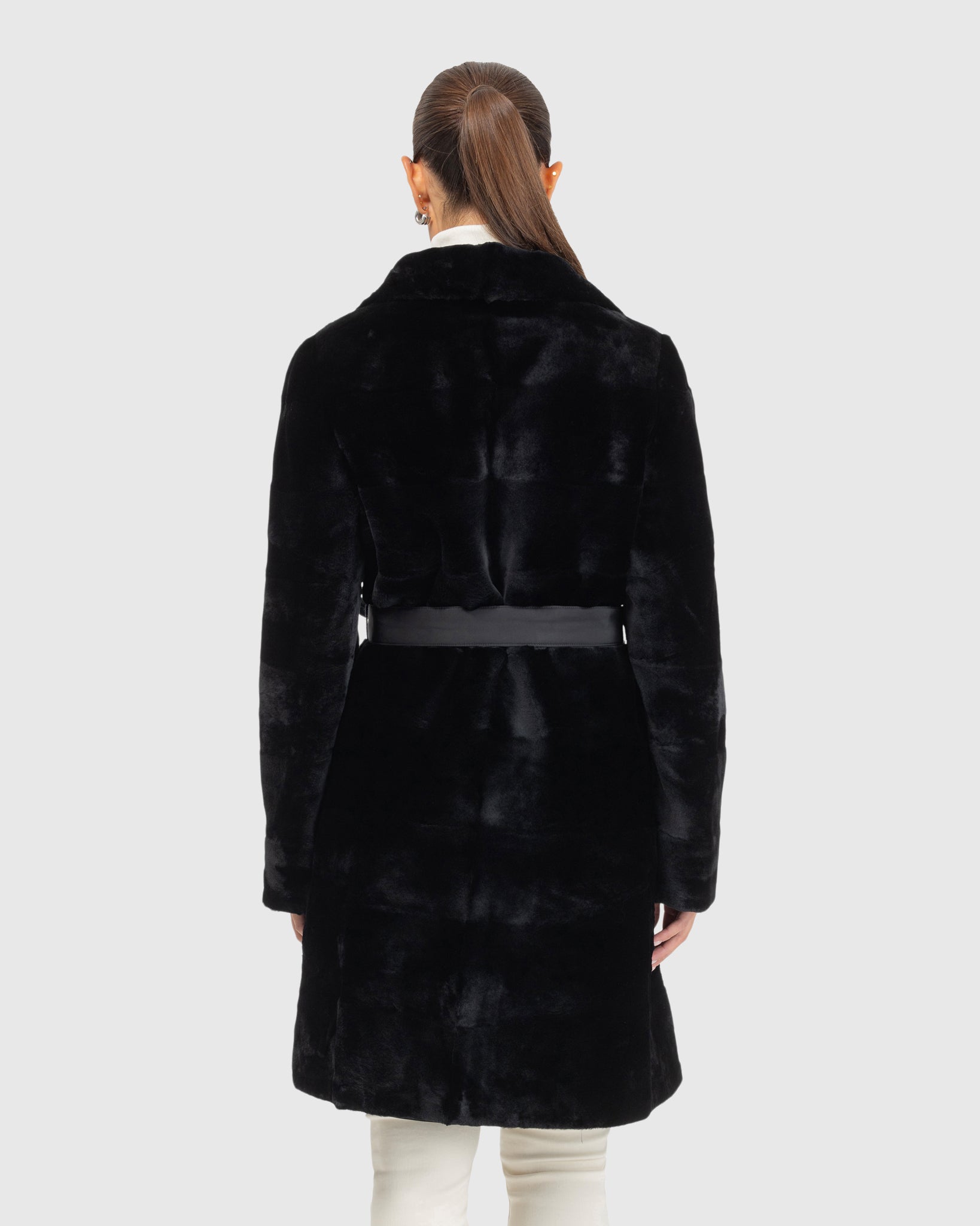 ★極美品★PREMISE theory luxe size40 Sheared Mink Stroller Reversible To Silk