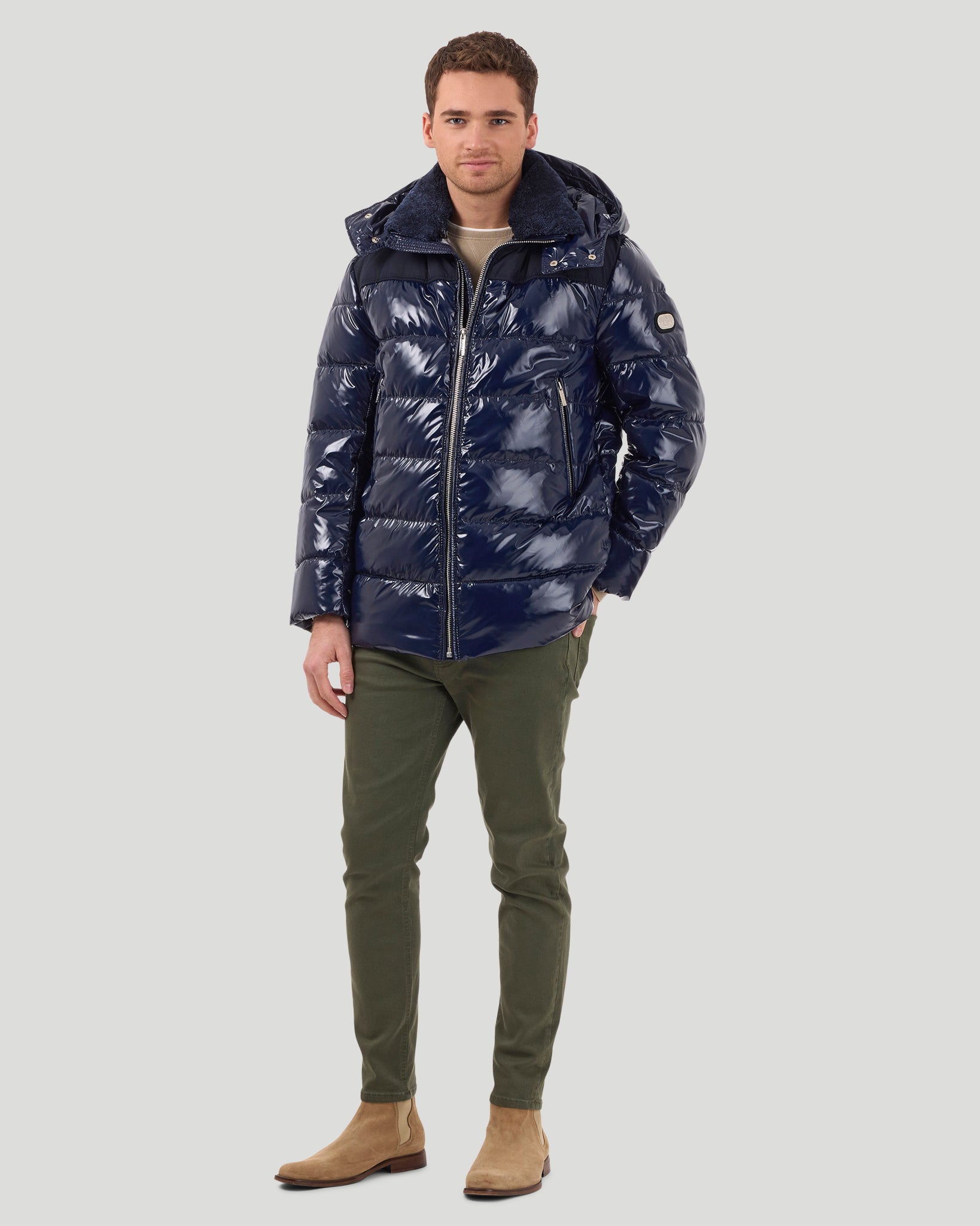 Men's Après-Ski Parka with Detachable Select Shearling Lamb Collar