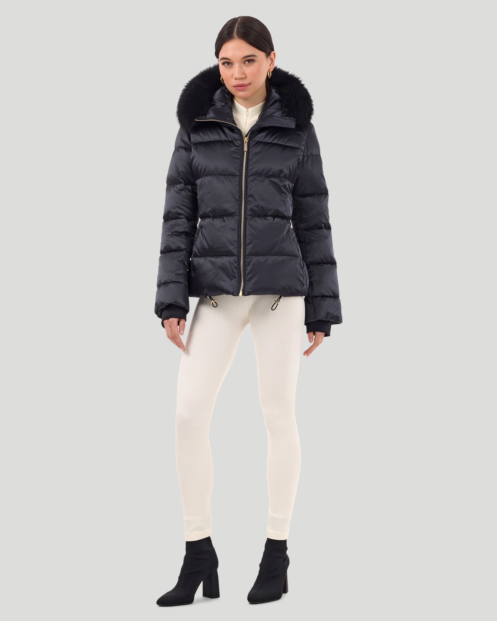 Après-Ski Jacket with Detachable Toscana Shearling Lamb Hood Trim