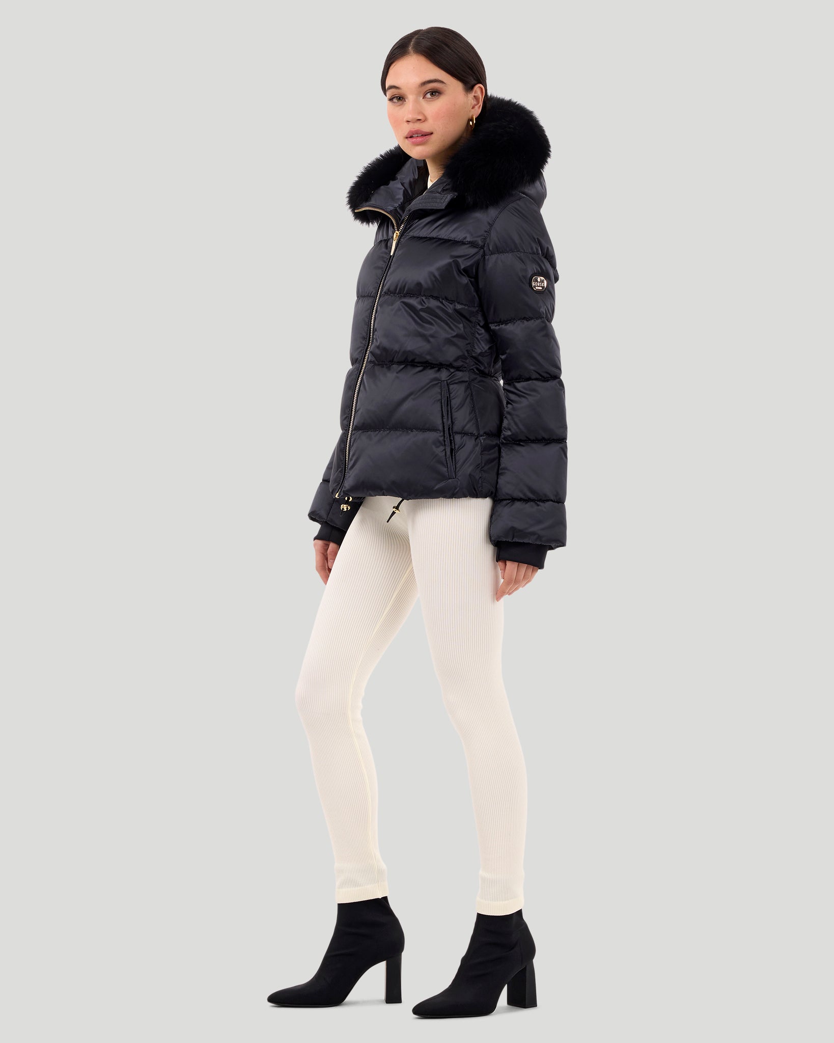 Après-Ski Jacket with Detachable Toscana Shearling Lamb Hood Trim