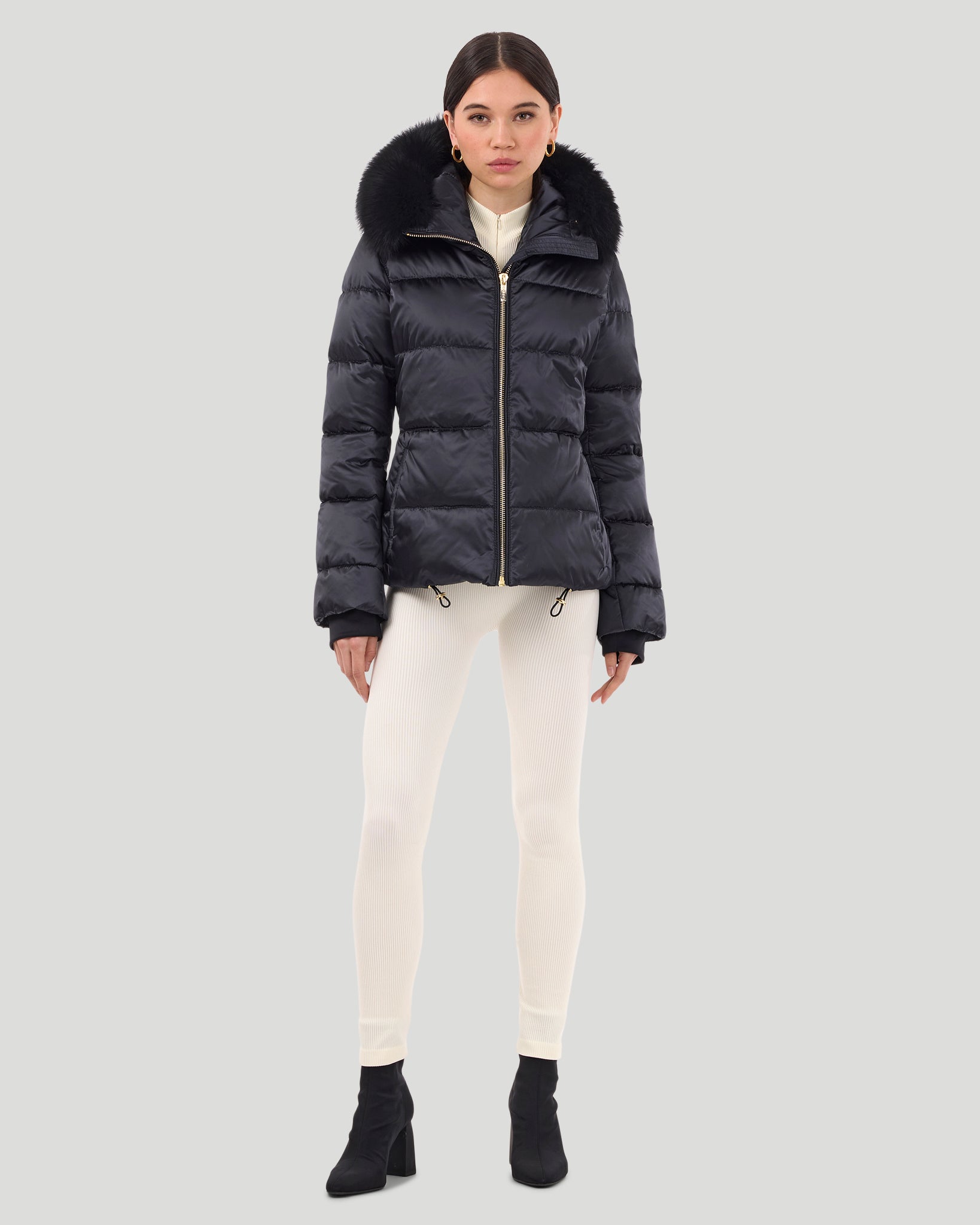 Après-Ski Jacket with Detachable Toscana Shearling Lamb Hood Trim