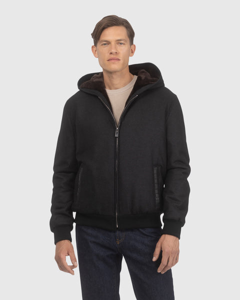 Men's Jacket Crafted From Loro Piana Cashmere And Wool With Select She