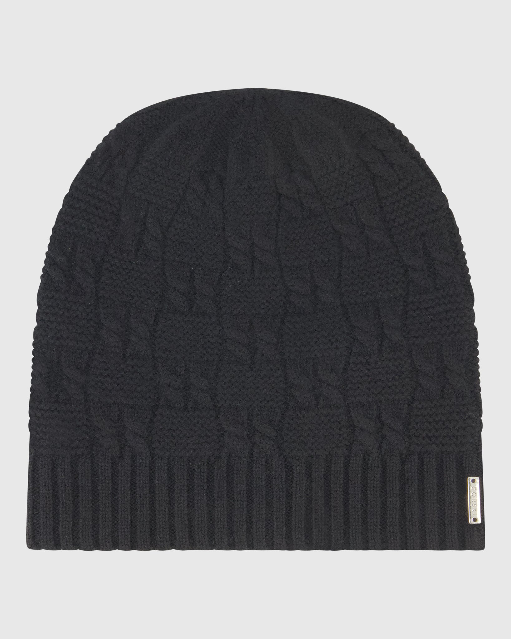 SELECT CASHMERE CABLE KNIT BEANIE HAT