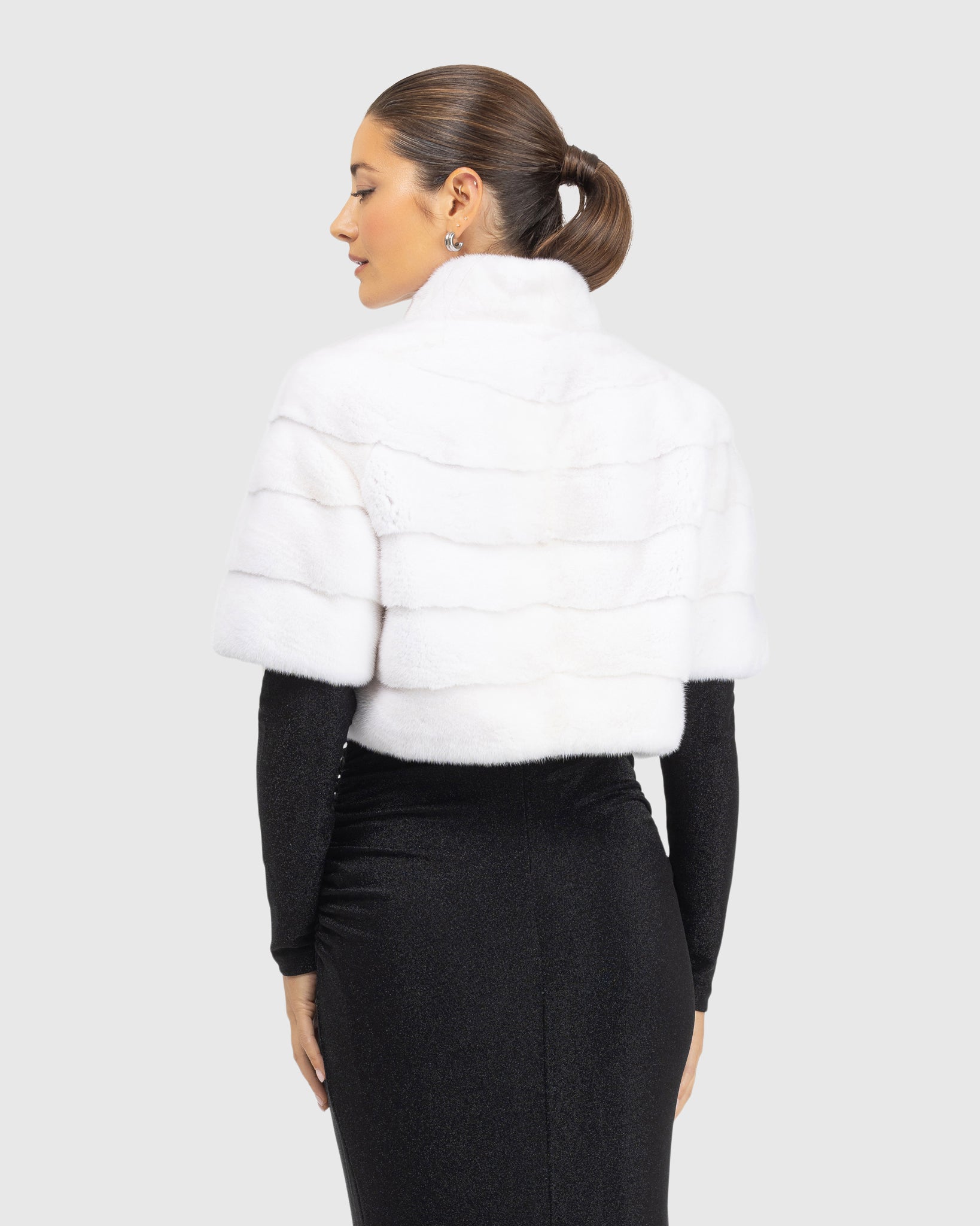Mink Bolero with Cropped Sleeves