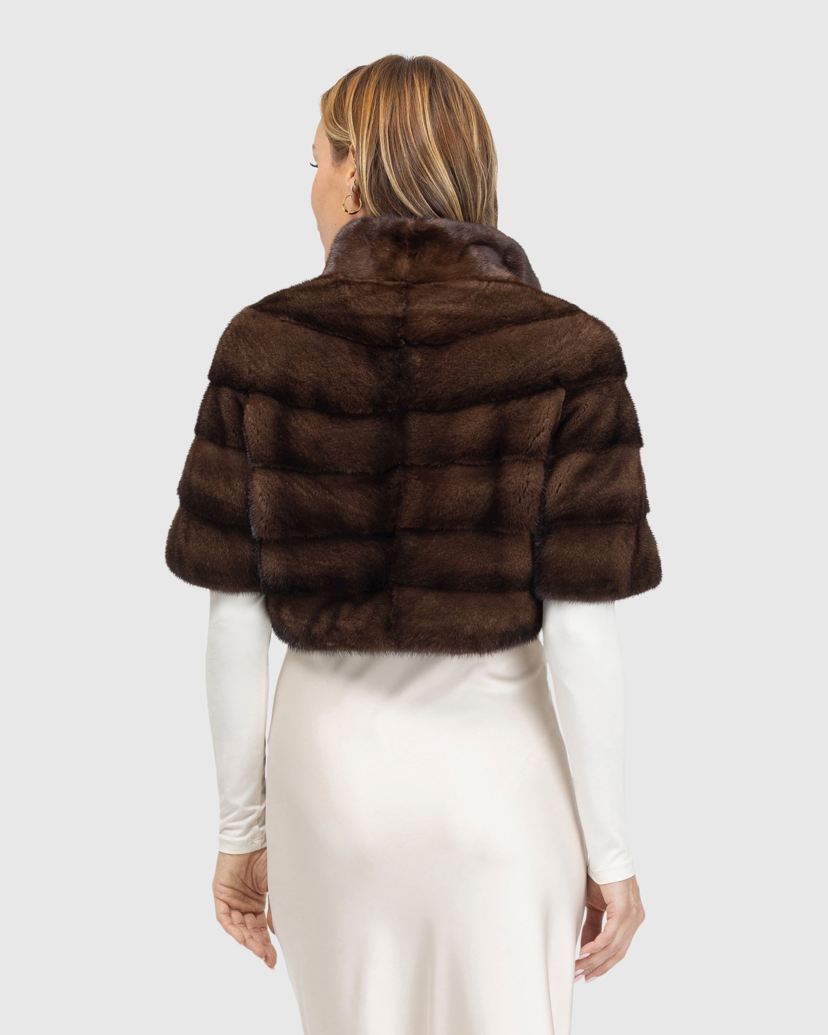 Mink Bolero with Cropped Sleeves