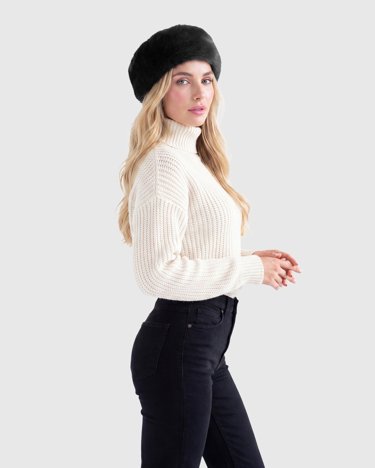 Toscana shearling lamb headband