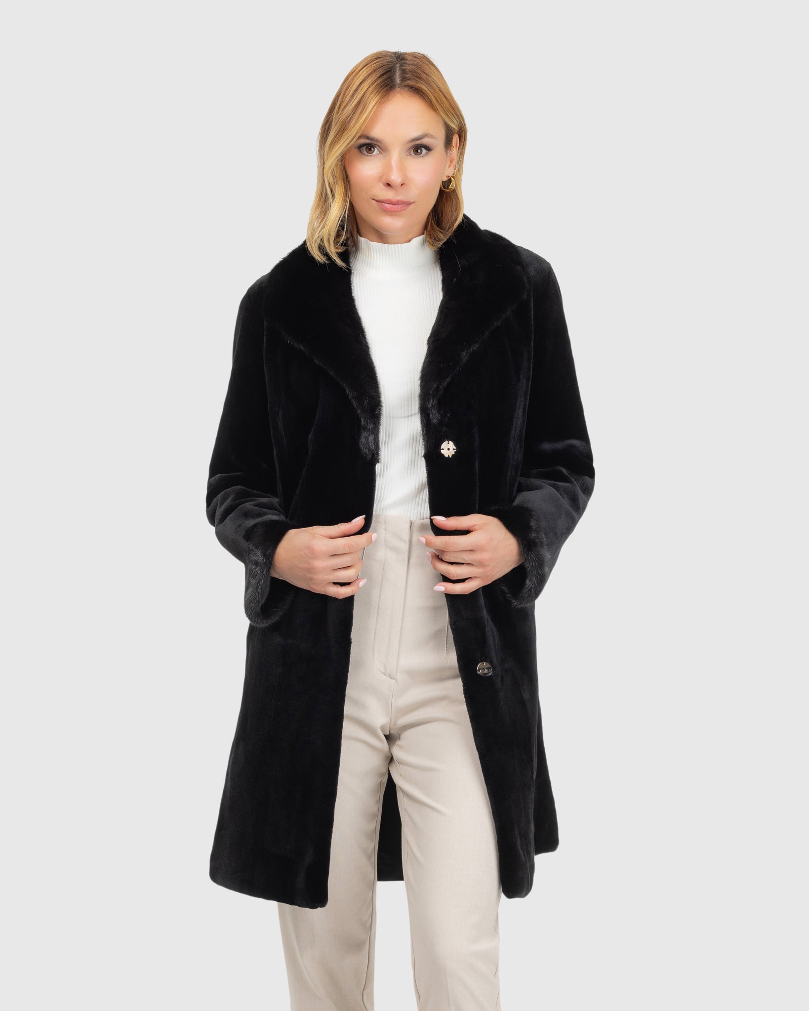 Sheared Mink Reversible Short Coat