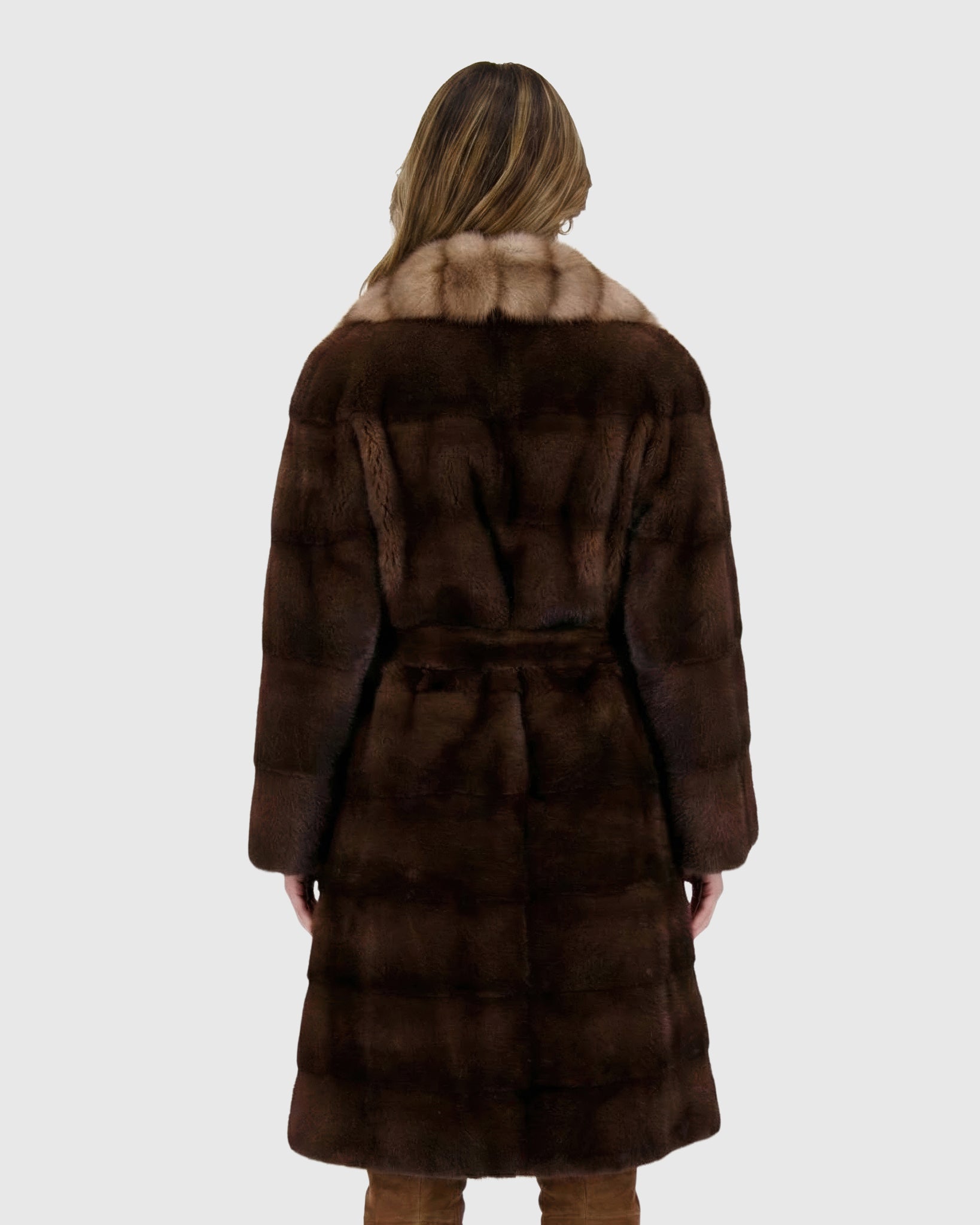 Mink Jacket with Sable Collar, Mink Belt