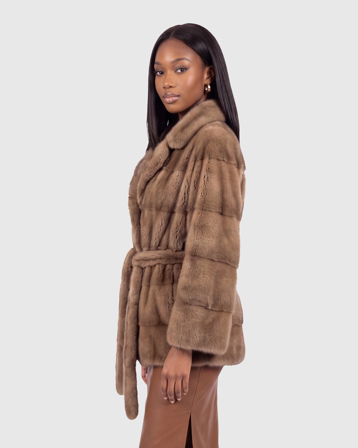 MINK JACKET, MINK BELT