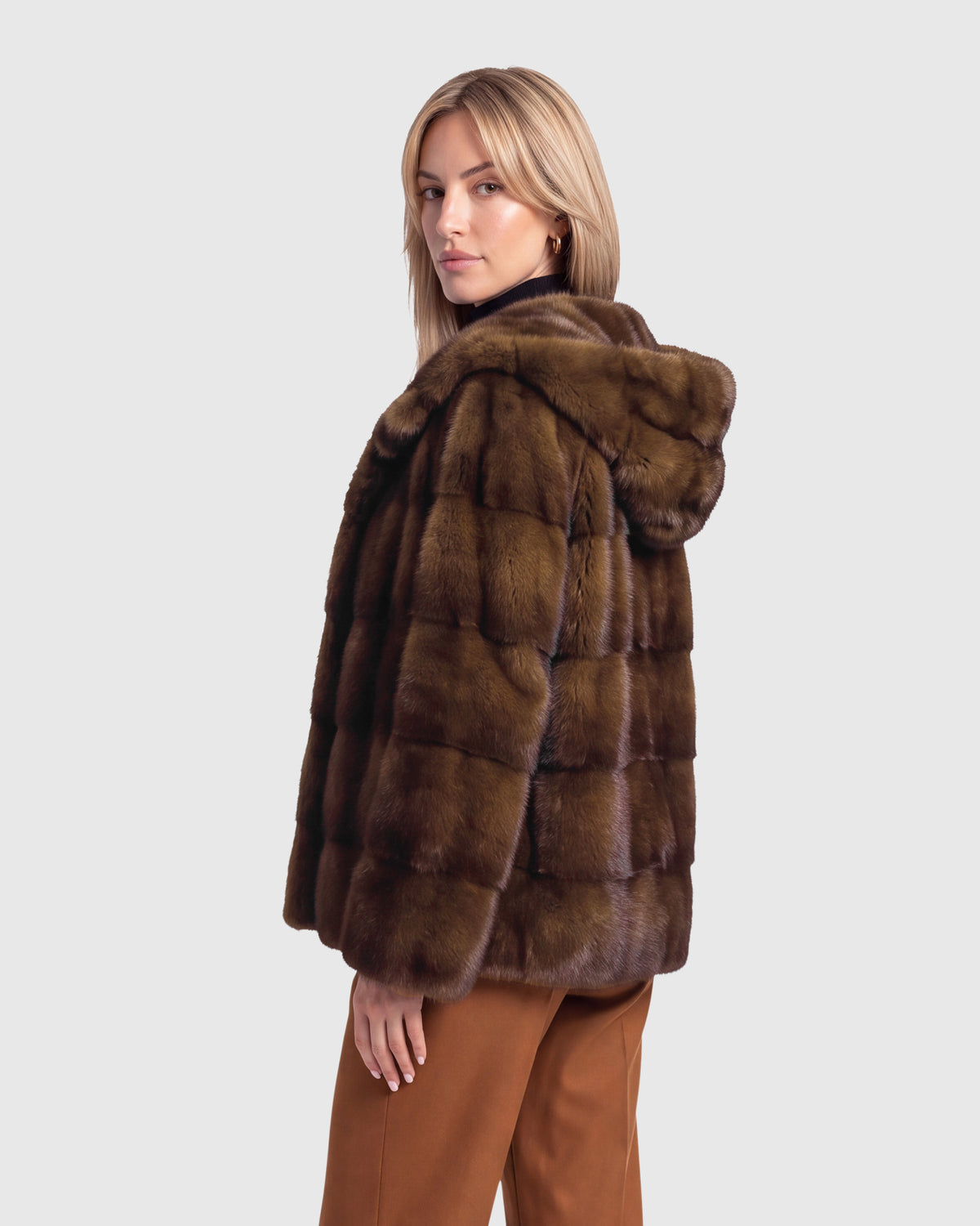 MINK JACKET, HOOD