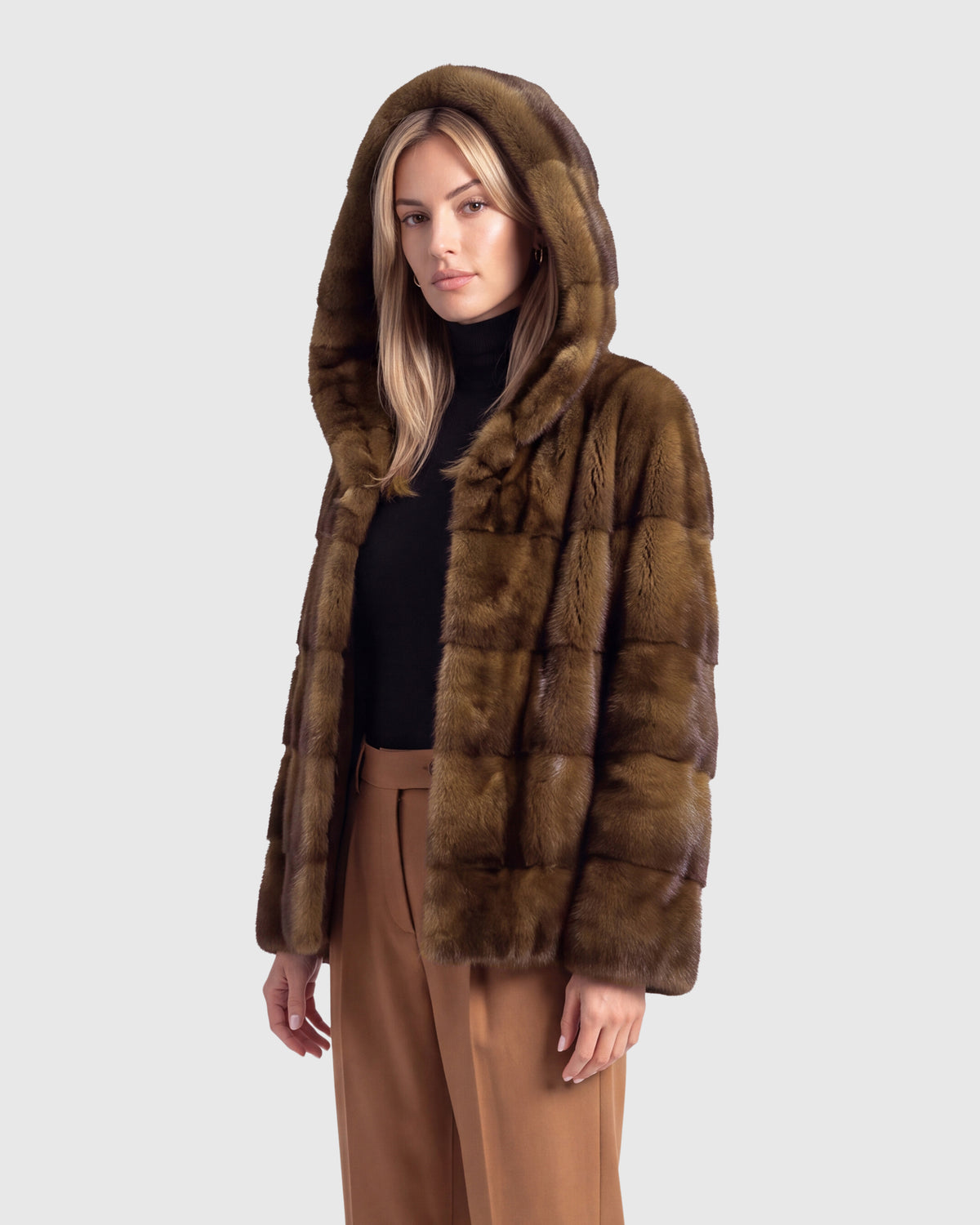 MINK JACKET, HOOD