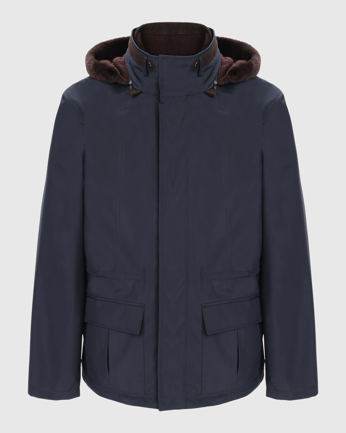 MEN'S WATER REPELLENT PARKA WITH SELECT SHEARLING LAMB TRIM