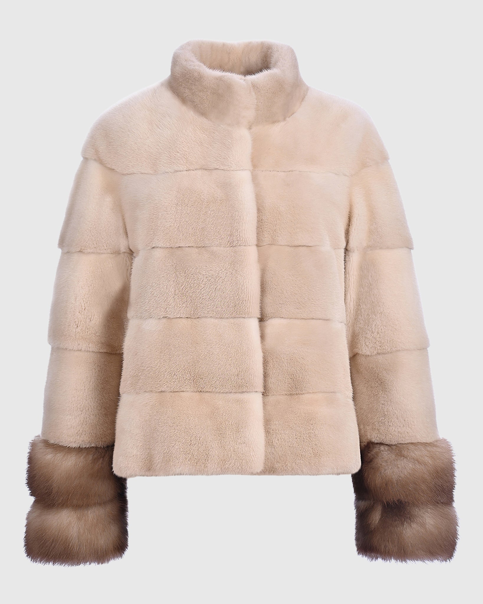 MINK JACKET WITH STONE MARTEN CUFFS
