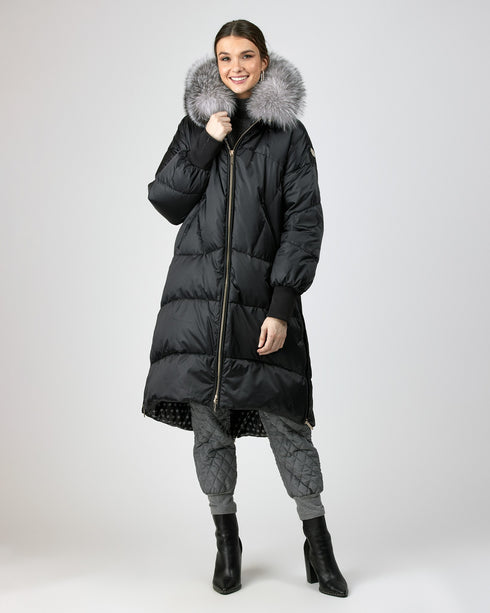 Apres-Ski Coat With Detachable Fox Hood Trim