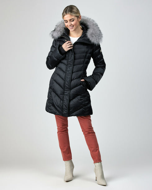 Après-Ski Jacket With Detachable Fox Hood Trim
