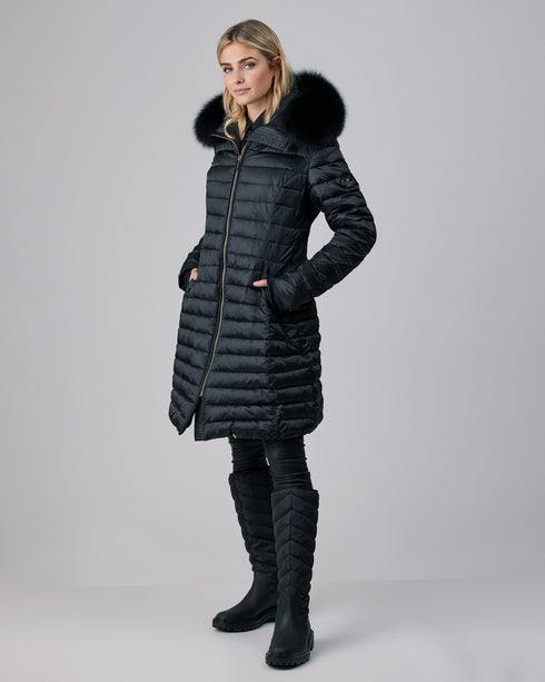 Après-Ski Jacket With Detachable Fox Hood Trim