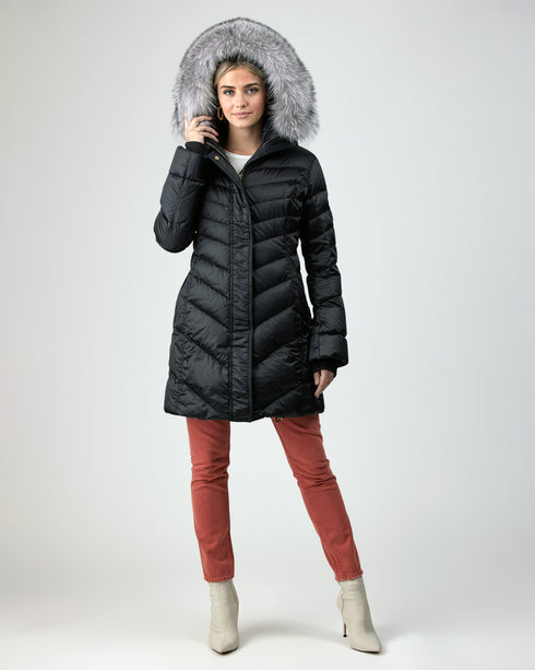 Après-Ski Jacket With Detachable Fox Hood Trim