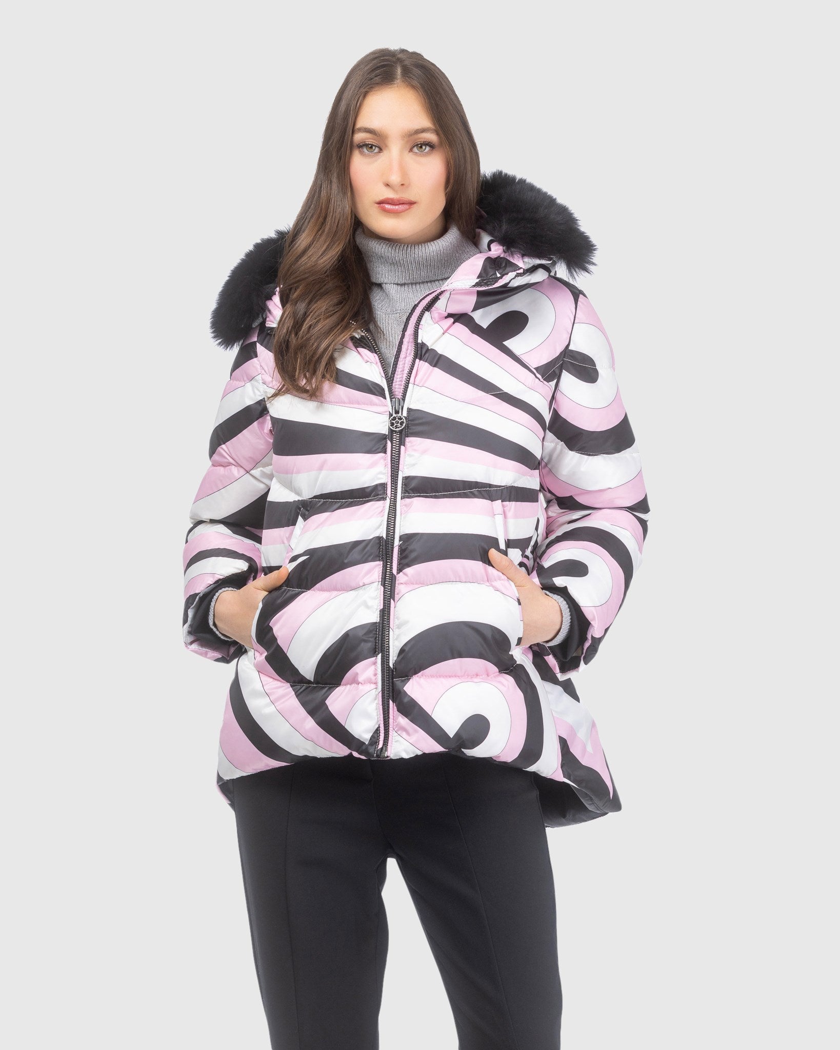 #Color_PINK SWIRL/BLACK