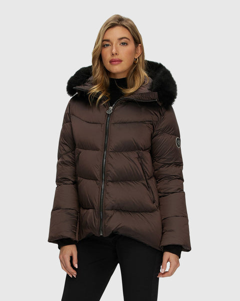 Après-Ski Jacket with Detachable Toscana Shearling Lamb Hood