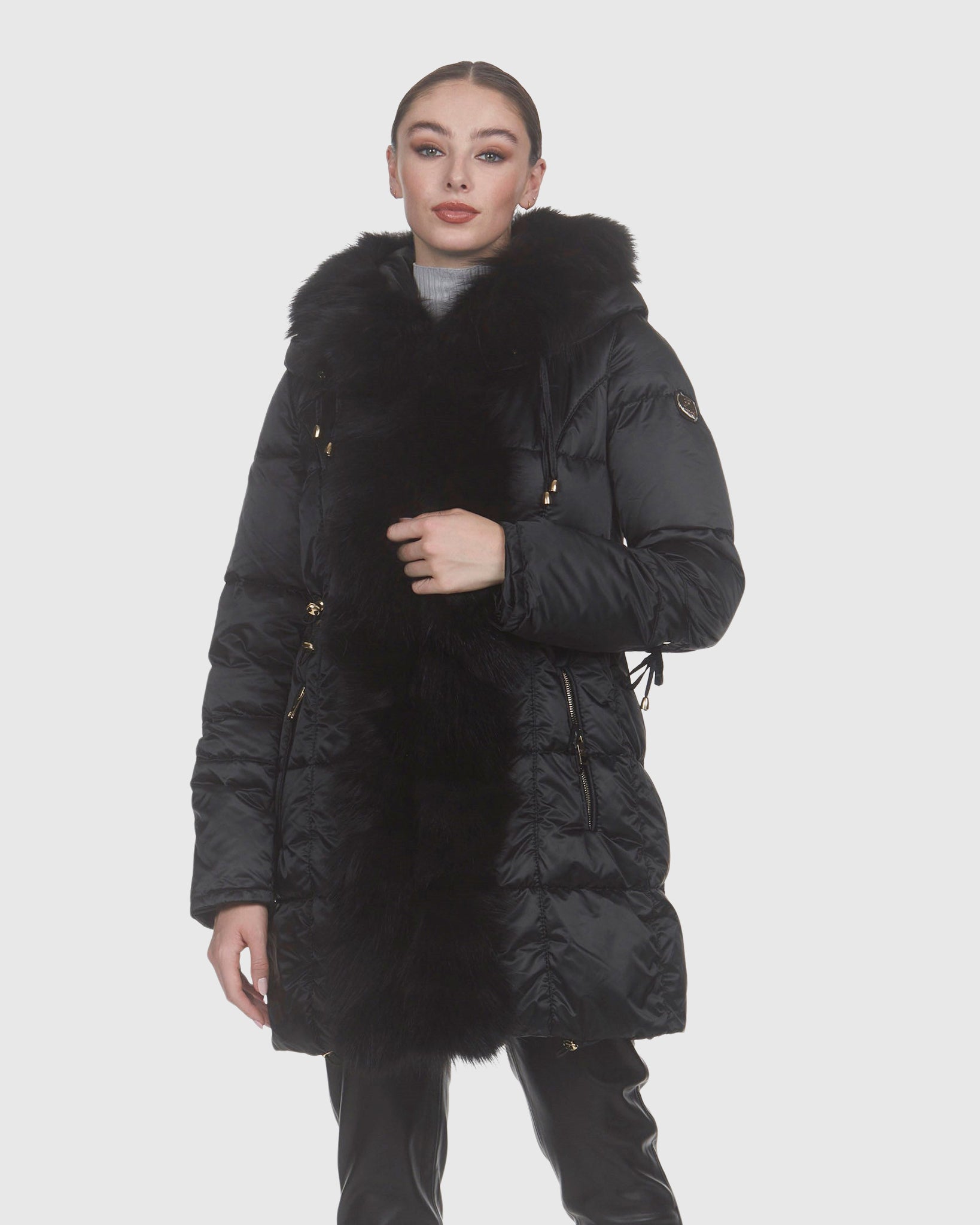 APRES-SKI PARKA WITH TOSCANA LAMB SECTIONS TUXEDO