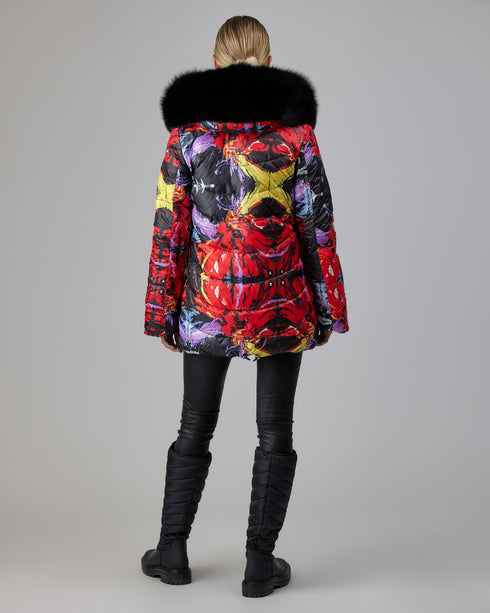 Après-Ski Reversible Jacket With Detachable Fox Hood Trim