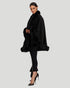 Cashmere Cape With Fox Trim