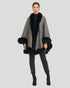 Cashmere Cape With Fox Trim