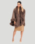 Cashmere Cape With Fox Trim