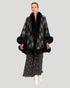 Cashmere Cape With Fox Trim