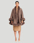 Cashmere Cape With Fox Trim