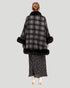 Cashmere Cape With Fox Trim